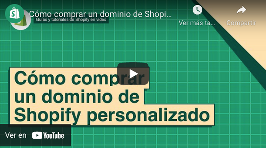 Cómo comprar un dominio de Shopify personalizado